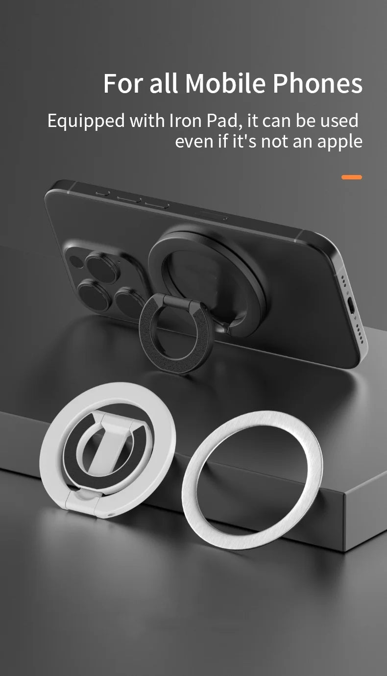 Double-Sided Magnetic Phone Ring Holder and Stand