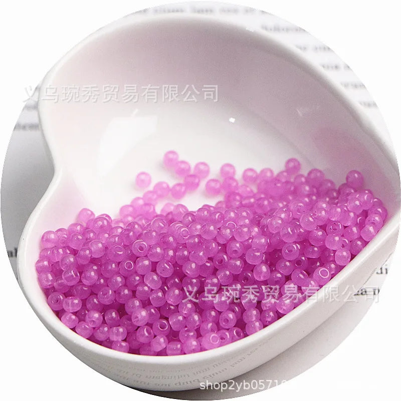 Jade Ice Glass Rice Beads for Jewelry Making