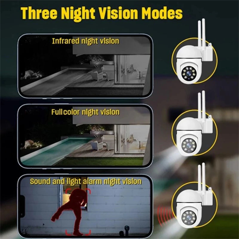 8MP PTZ Outdoor Security Camera with AI Tracking & Night Vision