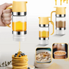 Clear Glass Honey Dispenser with Press-Top Lid