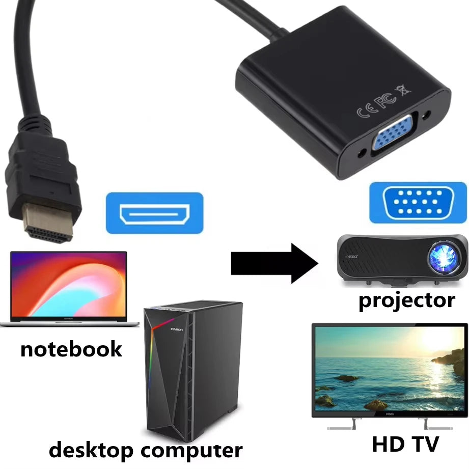 1080P HDMI to VGA Adapter Cable