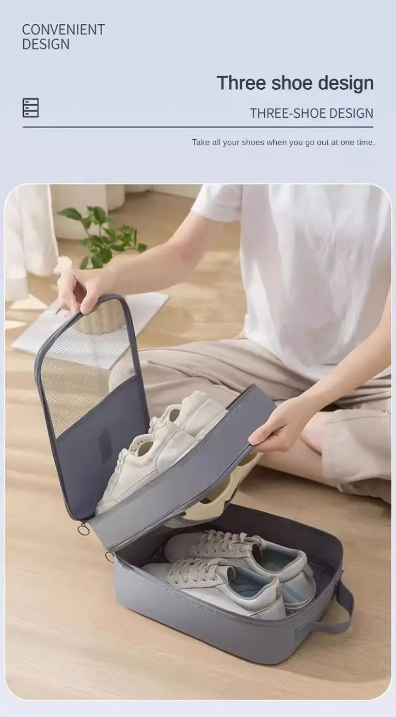 Waterproof Travel Shoe Storage Bag with Mesh Window