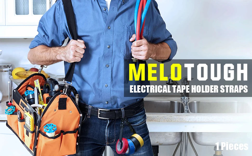 Durable Electrical Tape Holder with Snap Hook for Tool Belts and Pouches