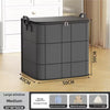 Foldable Large-Capacity Clothes Storage Bag with Handles and Double Zipper