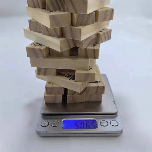 Wooden Stacking Blocks Couples Game - 48 Pieces for Date Night and Romantic Fun