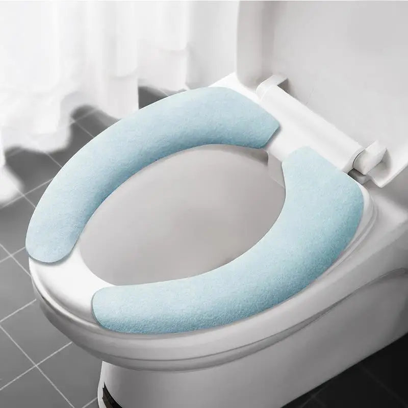 Plush Non-Slip Toilet Seat Cover Set – Washable & Eco-Friendly