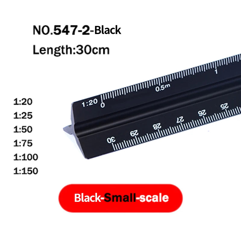 Triangular Scale Ruler 30cm – 6 Precision Scales for Drafting & Architecture