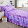 Lace-Trimmed Bed Skirt with Printed Design