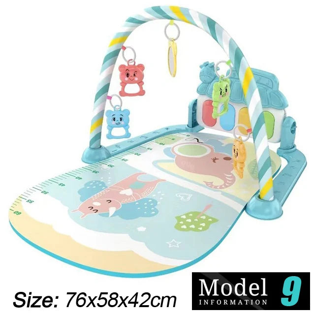 Musical Activity Gym with Kick-and-Play Piano for Babies