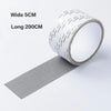 Roll of white self-adhesive window screen repair tape with Crown and 512 markings shown next to a strip of the same tape