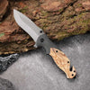 Cuchillo Plegable de Bolsillo de Acero Inoxidable Compacto