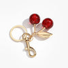 Crystal Cherry Keychain with Lobster Clasp