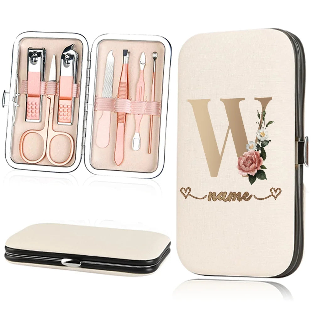 Portable Stainless Steel Manicure & Pedicure Set with Organizer Case