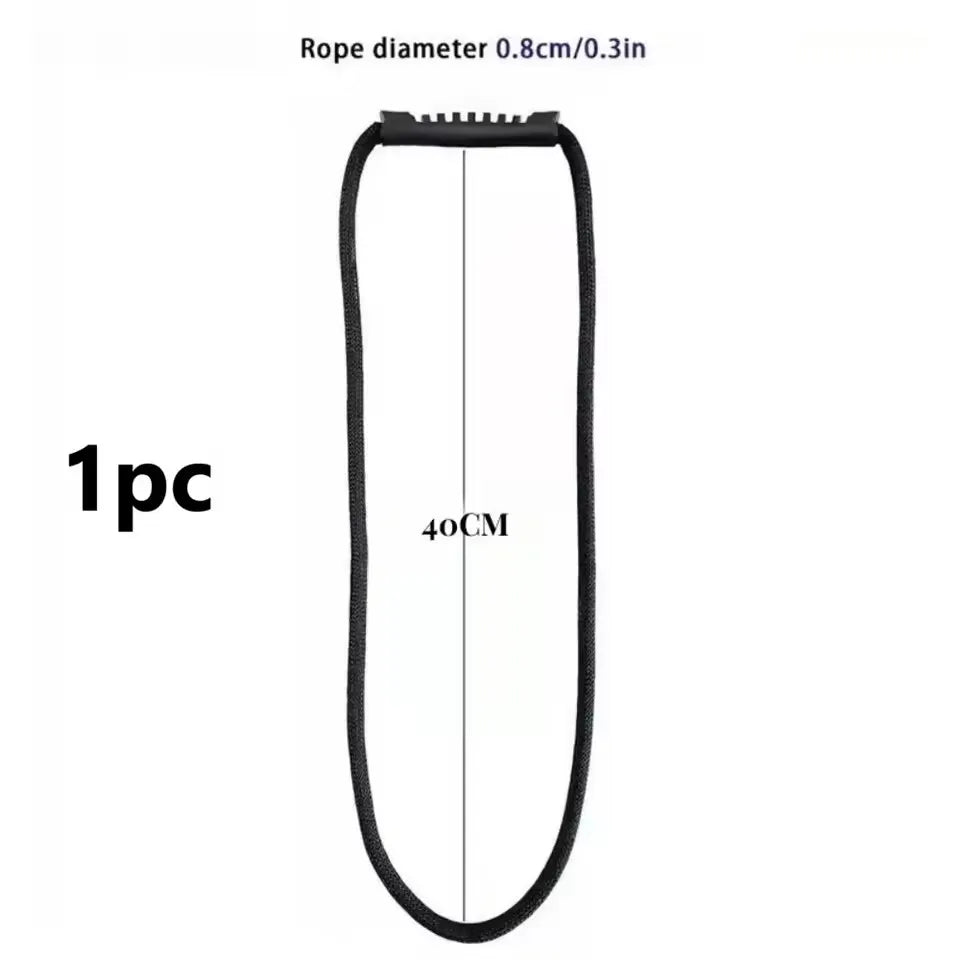A black heavy-duty hook and loop storage strap with a handle, measuring 40cm long.