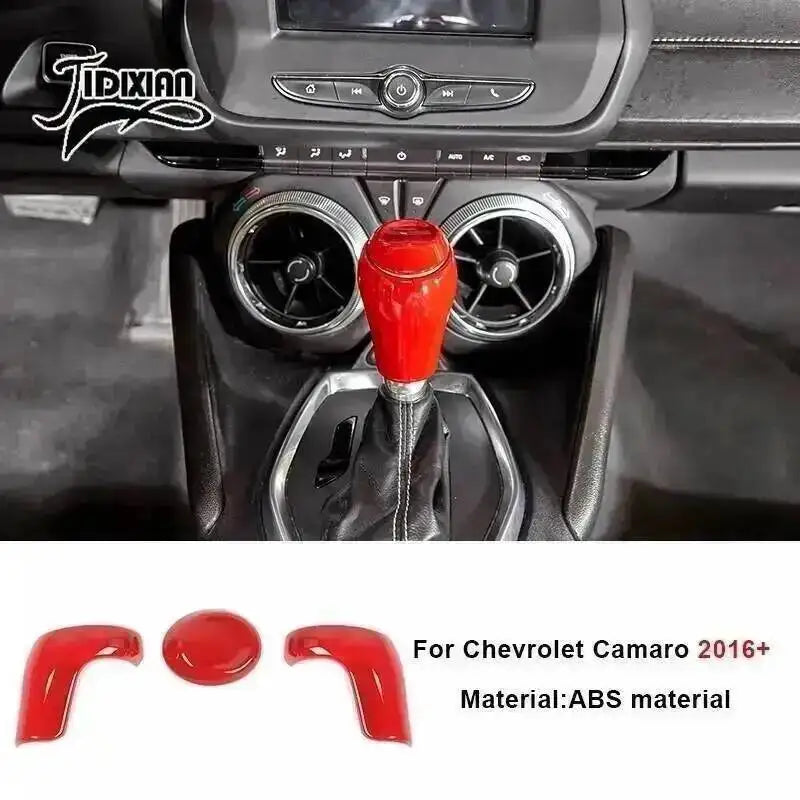 Red ABS material interior and exterior trim kit for Chevrolet Camaro 2016+