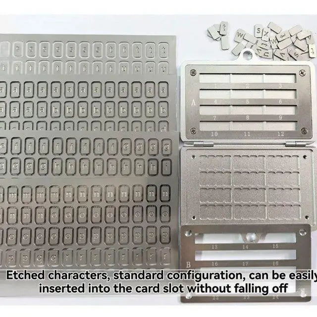 Stainless Steel Crypto Seed Phrase Backup Card
