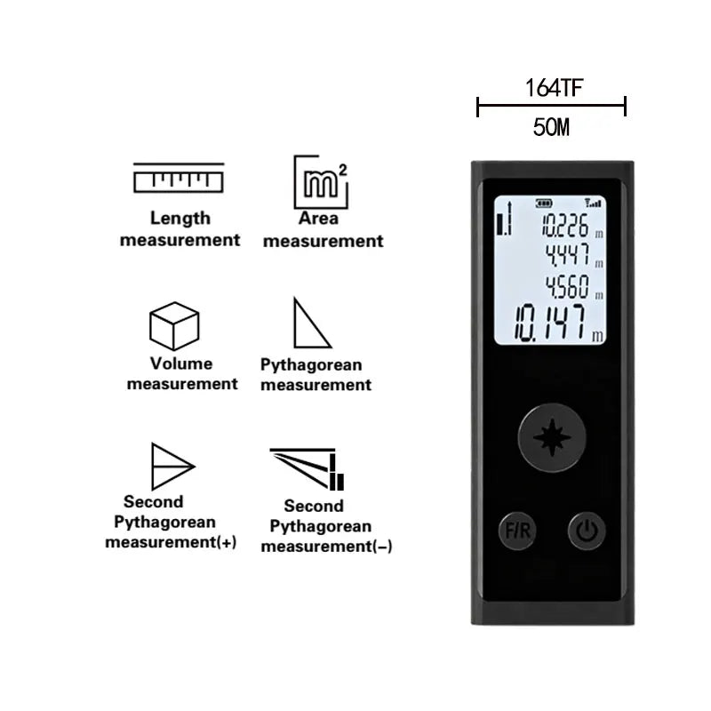 High-Precision Digital Laser Distance Meter with USB-C Charging