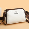 Vintage Barrel Crossbody Shoulder Bag with Sequined Letter Accent