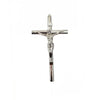 A silver crucifix pen set featuring a Jesus cross design with an INRI inscription.