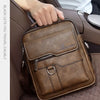 Vintage Leather Messenger Bag for Men – Classic Crossbody Shoulder Bag
