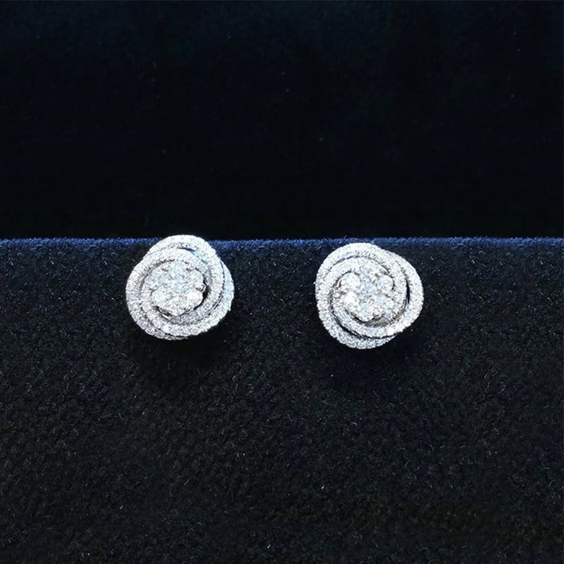 Boucles d'oreilles en zircon cubique géométriques