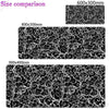 Large Cloud Pattern Desk Mat with Stitched Edges