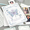 A white A5 loose-leaf photo album featuring a butterfly design and text on the cover