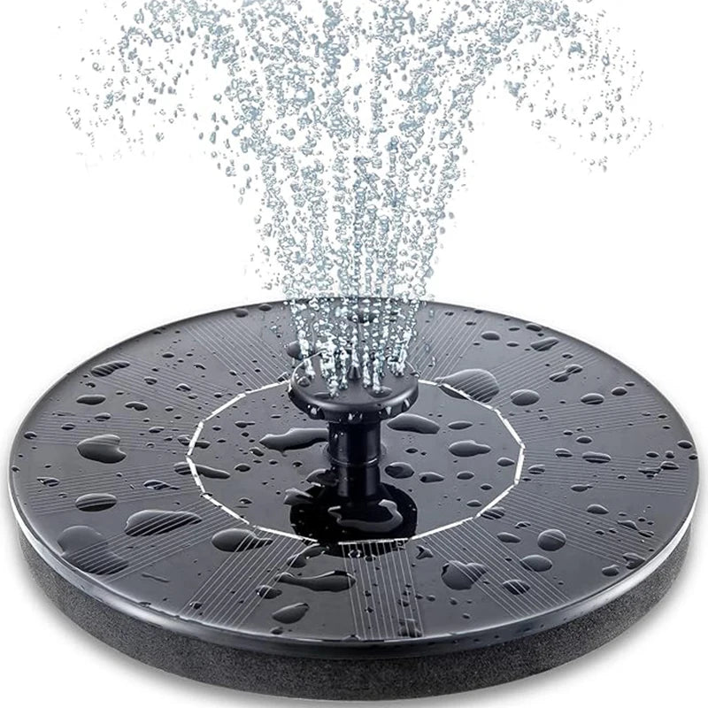 Solar-Powered Floating Fountain Pump for Bird Baths & Ponds