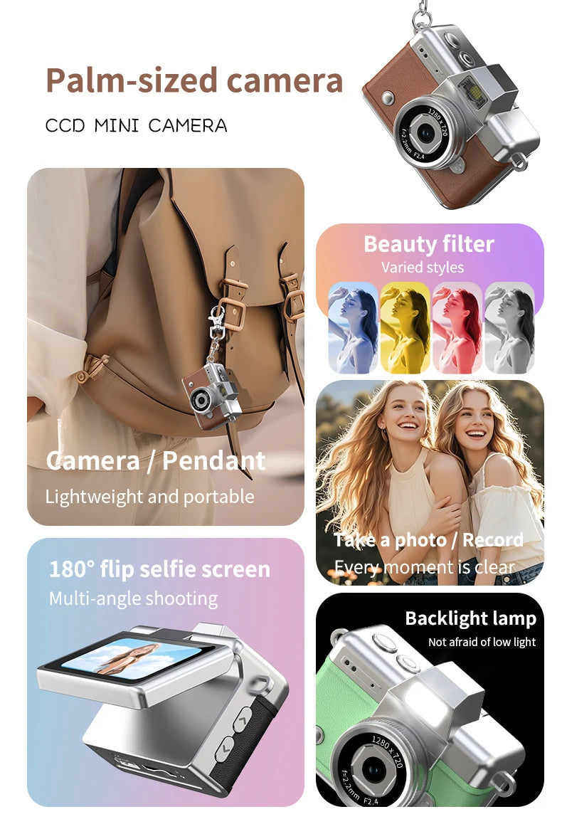 Compact Flip-Screen Digital Camera with 1080P HD Video
