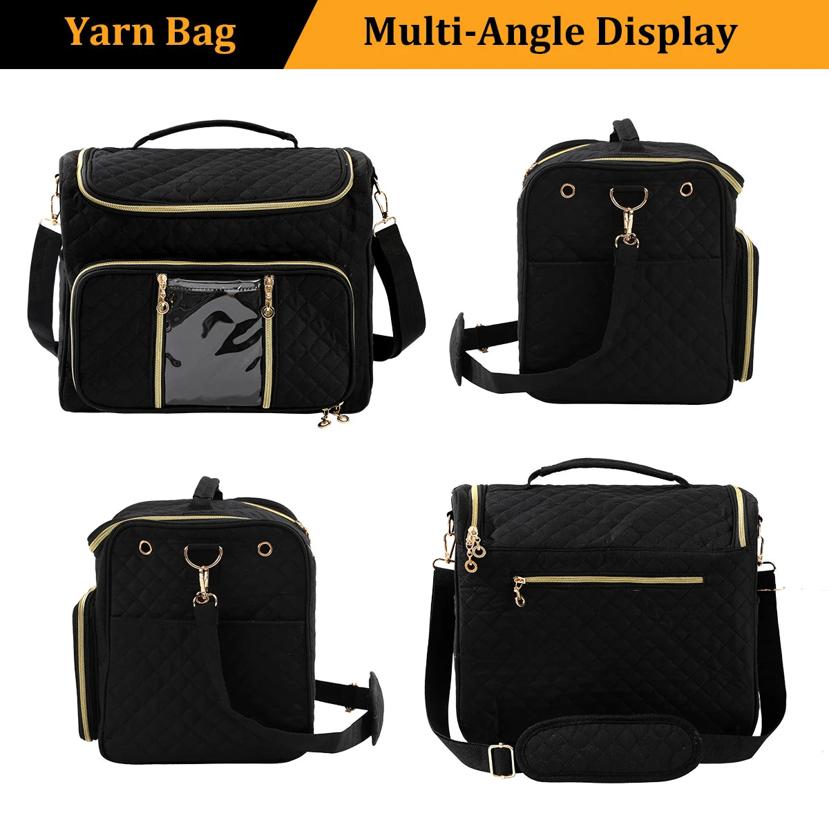 Portable Yarn Storage & Crochet Organizer Bag