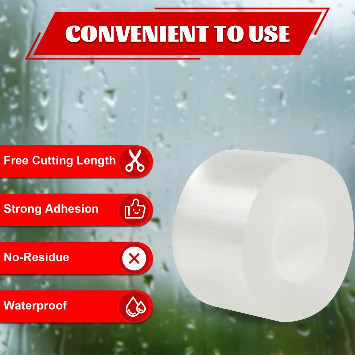 Transparent Weather Sealing Tape for Doors and Windows