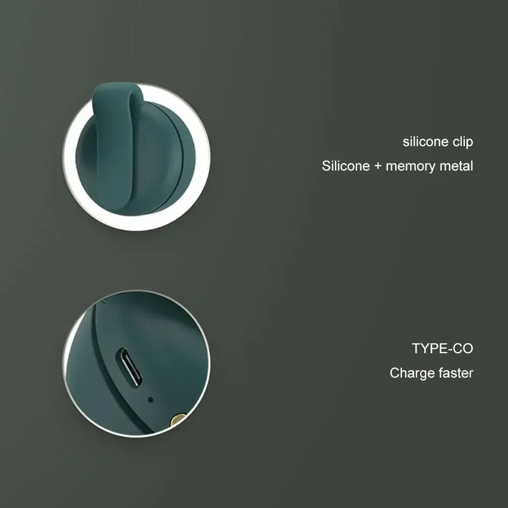 Portable Clip-On Mini Bladeless Fan with 3 Speeds