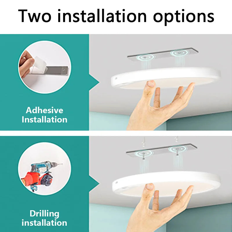 Motion-Sensor LED Ceiling Light with Remote Control