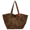 Vintage Leopard Print Canvas Tote Bag