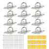 Stainless steel U-shaped hooks with mounting hardware in various sizes and finishes.