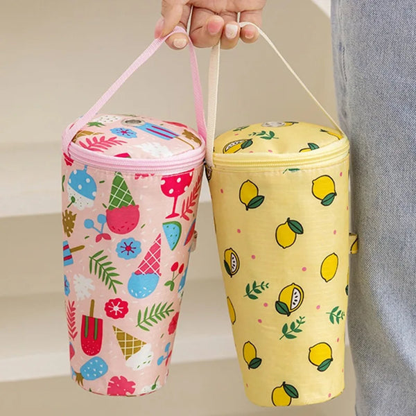 Insulated Tumbler Sleeve with Cartoon Print