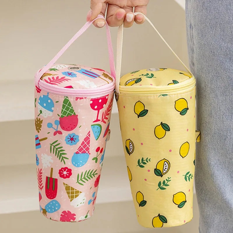 Insulated Tumbler Sleeve with Cartoon Print