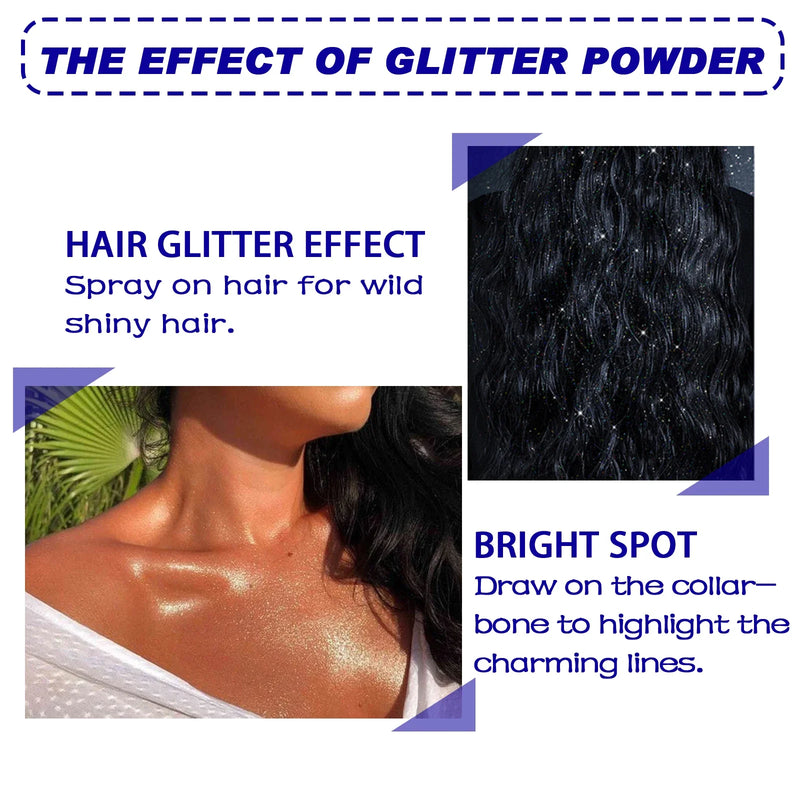 Radiant Silver Glitter Spray for Hair, Face & Body
