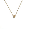Initial Letter Pendant Necklace with Cubic Zirconia