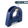 A blue professional masking tape applicator tool designed for 35mm painter's tape.
