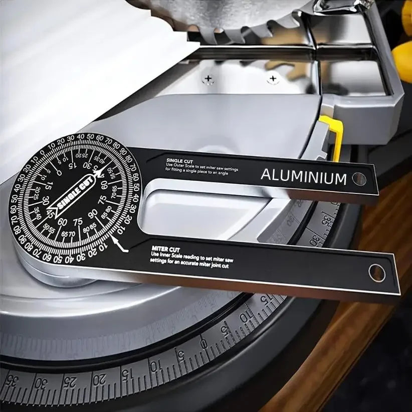 360° Miter Saw Protractor with Laser-Engraved Scales
