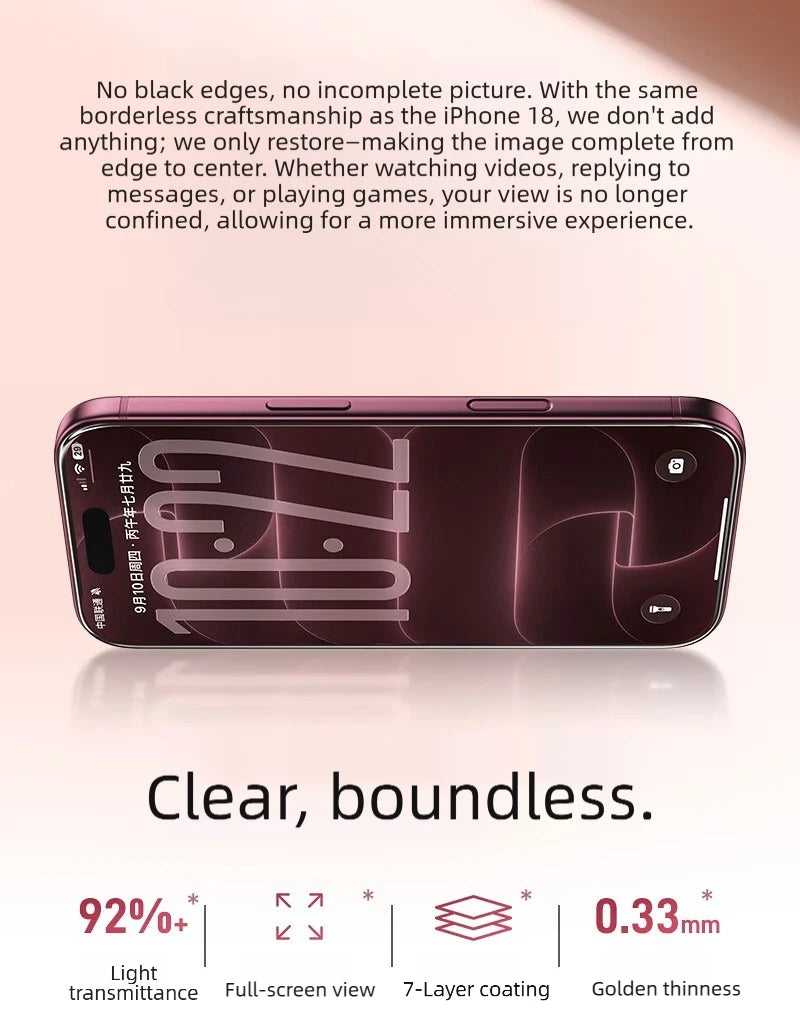 Ultra-Thin HD Tempered Glass Screen Protector (2-Pack) with Auto-Install Tool
