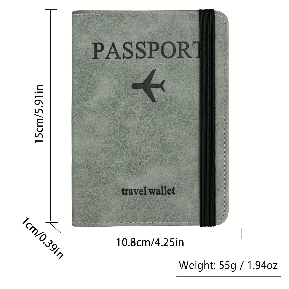 Vintage PU Travel Passport Holder with RFID Protection