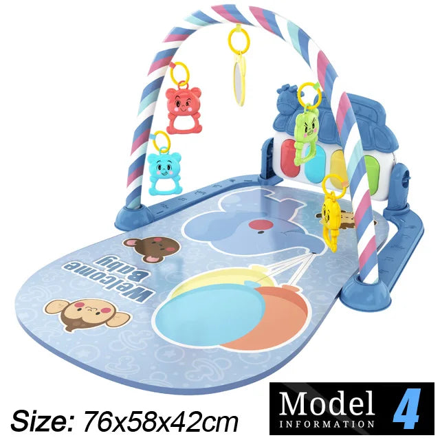 Musical Activity Gym with Kick-and-Play Piano for Babies
