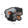 Glow-in-the-Dark Skull Biker Patch with Hook & Loop Backing