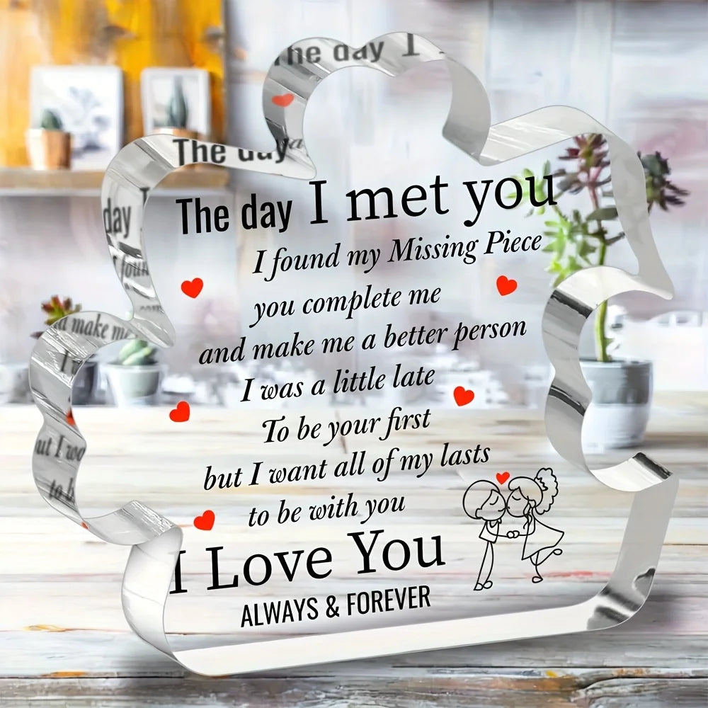 I Love You Acrylic Puzzle Desktop Keepsake