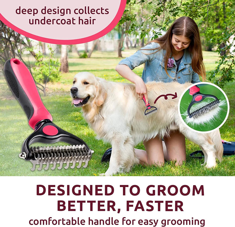 Double-Sided Pet Deshedding Brush
