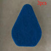 Three blue triangular floor brushes shown against a light background.