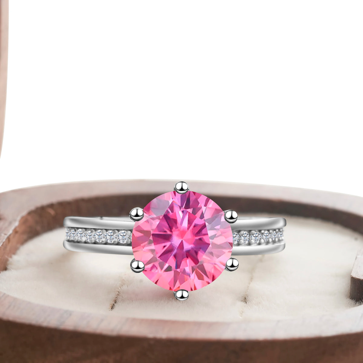 Lab-Created Moissanite Diamond Ring