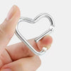 Vibrant Heart-Shaped Carabiner Clips for Keys & DIY Jewelry